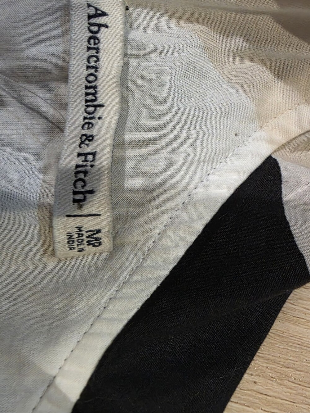 Abercrombie & Fitch One Shoulder Black White Midi Dress MP - Picture 7 of 8